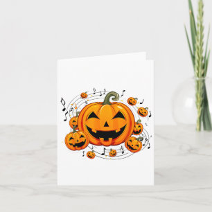 Tarjeta Calabaza Halloween Fall del profesor de música