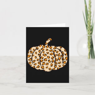 Tarjeta Calabaza Leopardo animal Otoño Halloween