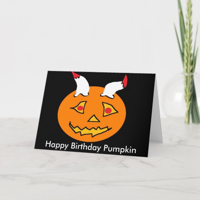 Tarjeta calabaza loca (Anverso)