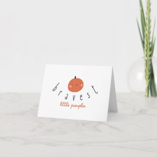 Tarjeta calabaza más valiente. Cáncer infantil