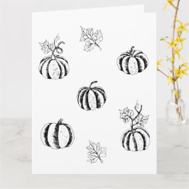 Tarjeta Calabaza Negra para Halloween  