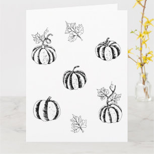 Tarjeta Calabaza Negra para Halloween