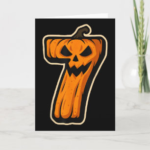 Tarjeta Calabaza número 7 67 Meme Pareja coincidente Hallo