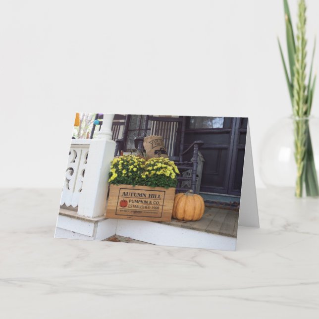 Tarjeta Calabaza otoñal - Viñero de Martha (Anverso)