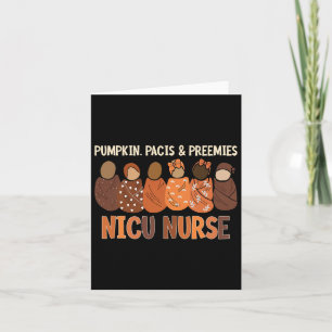 Tarjeta Calabaza Pacis y Prematuros Enfermera Nicu Otoño C