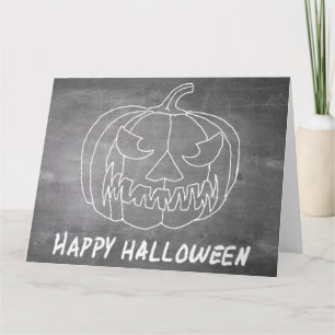 Tarjeta Calabaza para Halloween 2 aspecto de pizarra