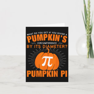 Tarjeta Calabaza Pie Math Halloween Pi Day Costume Hombres