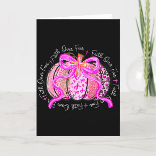 Tarjeta Calabaza Preppy Fe Sobre Miedo Camiseta Cristiana