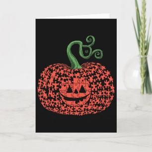 Tarjeta Calabaza Rompecabezas Autismo Halloween Autismo Ho