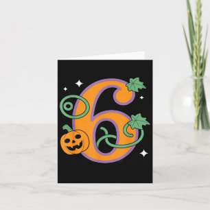 Tarjeta Calabaza Seis Siete 67 Pareja de Halloween 6 Coinc