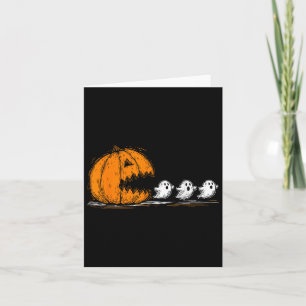 Tarjeta Calabaza soky persiguiendo a los fantasmas adorabl