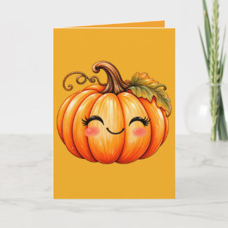 Tarjeta Calabaza sonriente