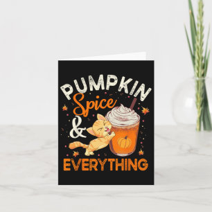 Tarjeta Calabaza Spice Everything Cat Lover Cute otoño caí