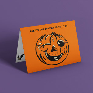 Tarjeta Calabaza suave para contarte Halloween