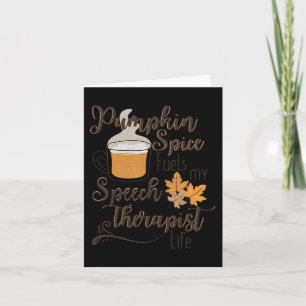 Tarjeta Calabaza Terapia del habla Spice Latte SLP Cae