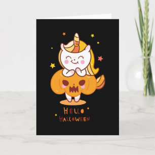 Tarjeta Calabaza unicornio salva