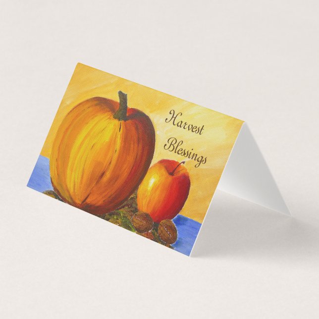 Tarjeta Calabaza y nueces (Anverso)