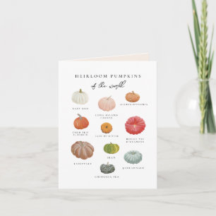 Tarjeta Calabazas Antiguas de Otoño