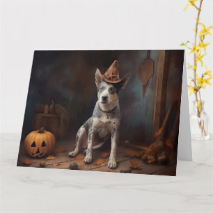 Tarjeta Calabazas Australian Cattle Halloween Espeluznante