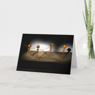 Tarjeta Calabazas de baile divertidas