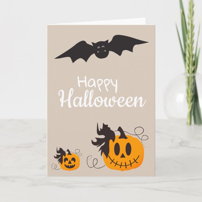 Tarjeta Calabazas de Halloween (Anverso)