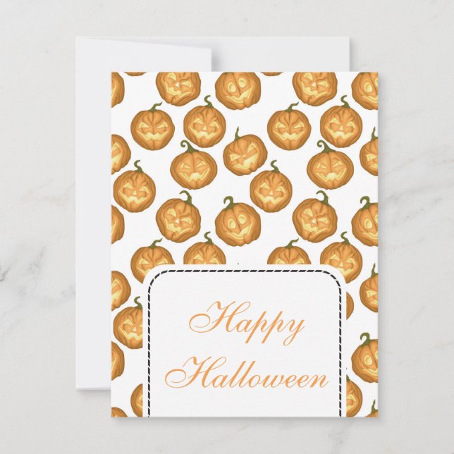 Tarjeta Calabazas de Halloween (Anverso)