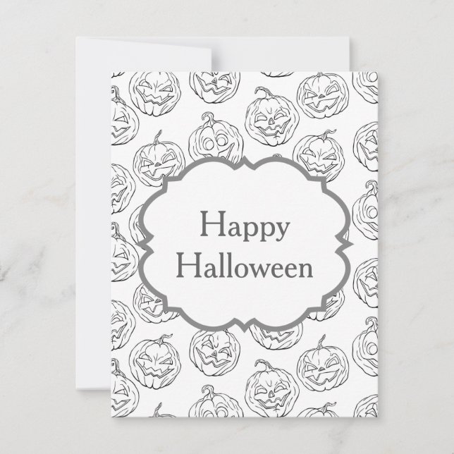 Tarjeta Calabazas de Halloween (Anverso)