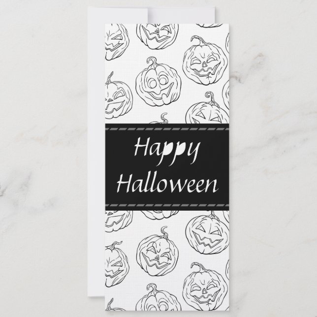 Tarjeta Calabazas de Halloween (Anverso)