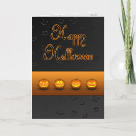 Tarjeta Calabazas de Halloween Jack-o-Lantern