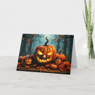 Tarjeta Calabazas de Halloween súper espeluznantes