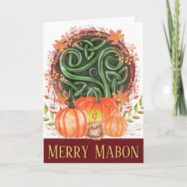 Tarjeta Calabazas de otoño de Merry Mabon