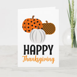 Tarjeta Calabazas de otoño rusas Feliz Día de Acción de Gr