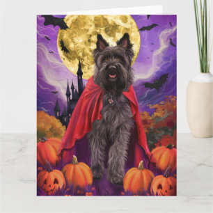 Tarjeta Calabazas de vampiros de Bouviers des Flandres de