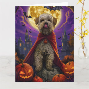 Tarjeta Calabazas de vampiros de Halloween Wheaten Terrier