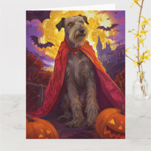 Tarjeta Calabazas de vampiros de Wolfhound de Halloween da