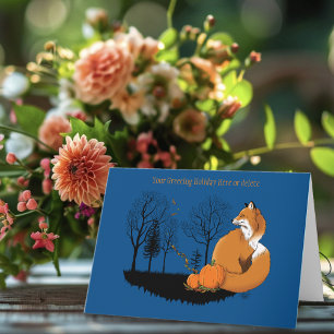 Tarjeta Calabazas del bosque Red Fox