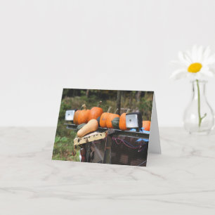 Tarjeta Calabazas En El Camión Autumn Blank Note