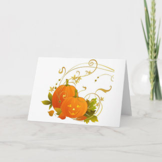 Tarjeta Calabazas felices