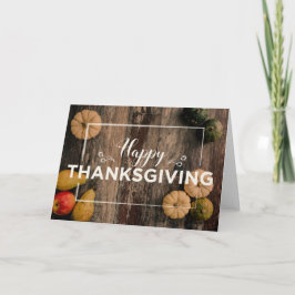 Tarjeta Calabazas Feliz Día de Acción de Gracias