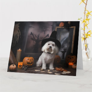 Tarjeta Calabazas maltesas asustan a Halloween