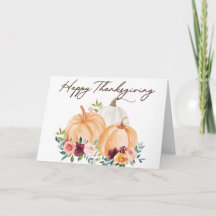 Calabazas otoñales y flores boho saludo