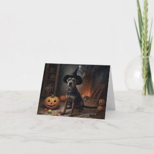 Tarjeta Calabazas Terrier de la Bahía de Chesapeake Hallow