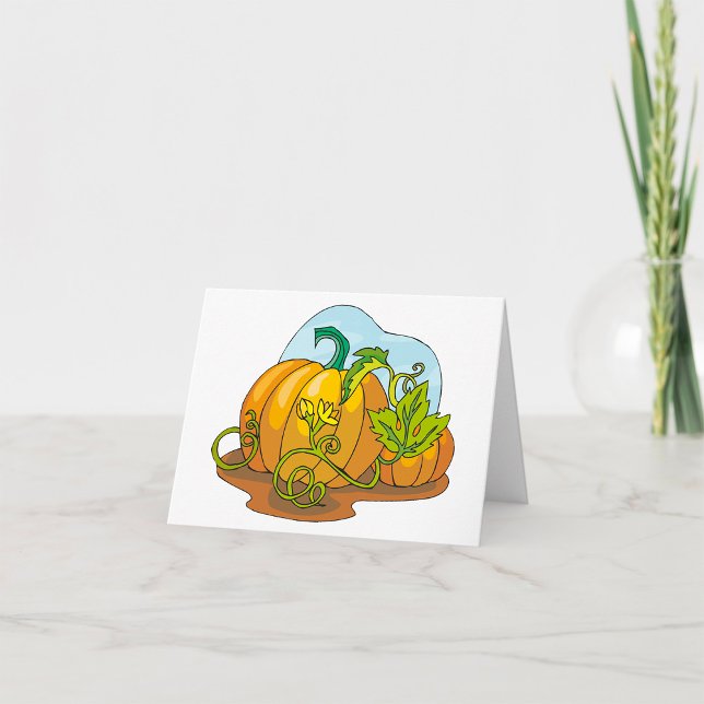 Tarjeta Calabazas y Hojas de Otoño Rústicas (Subido por el creador)