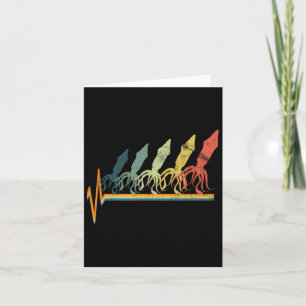 Tarjeta Calamar Divertido Biología Marina Biólogo 