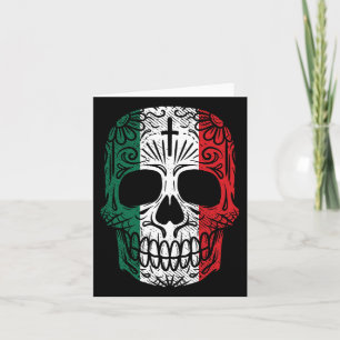 Tarjeta Calavera Bandera Mexicana Cinco De Mayo Dia De Los