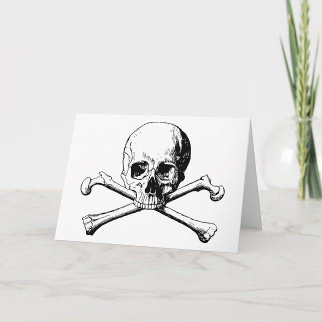 Tarjeta Calavera cruzada (Anverso)