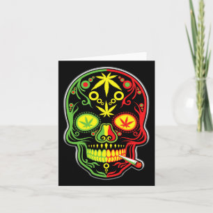 Tarjeta Calavera de marihuana Stoner mexicano Cinco De May