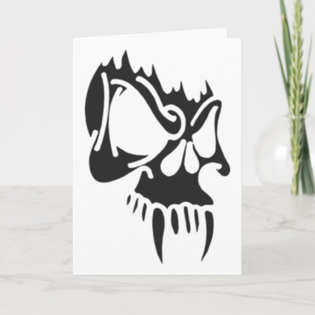 Tarjeta Calavera de vampiro (Anverso)