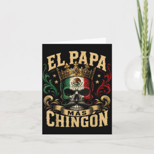 Tarjeta Calavera El Papa Mas Chingon Mexicano - Día De La