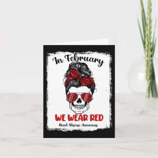 Tarjeta Calavera En Febrero Usamos Enfermedad Cardíaca De 